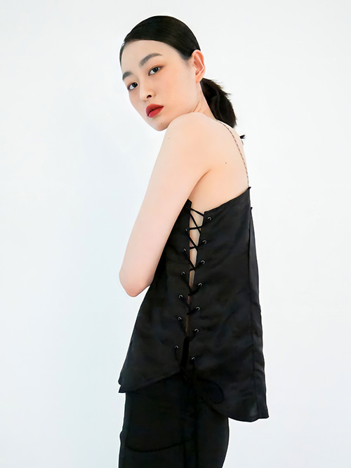 silk black sleeveless
